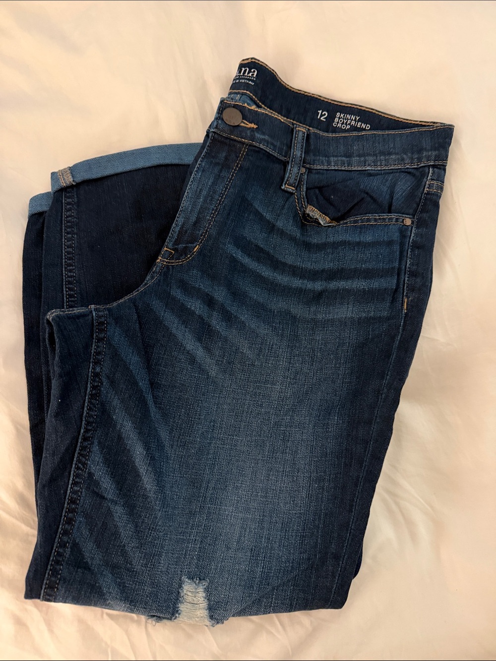 a.n.a Dark Blue Boyfriend Jeans